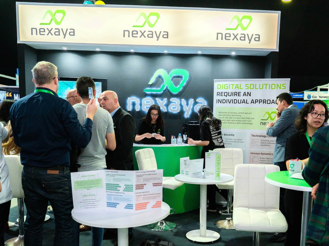 The nexaya team at an industry event